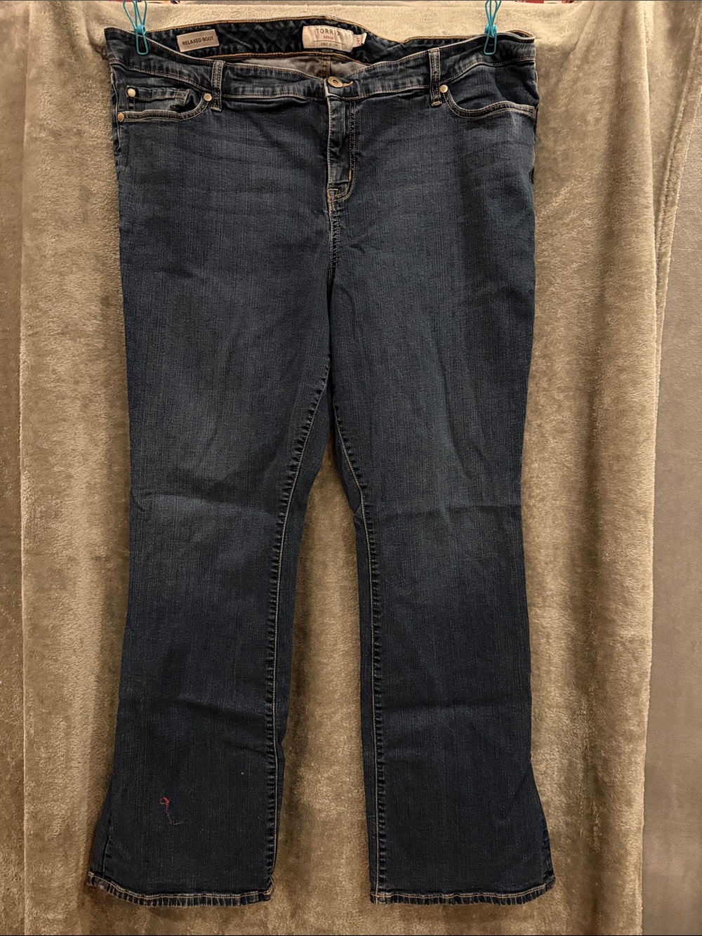 torrid Dark Indigo Relaxed Bootcut Stretch Jeans 24 TALL